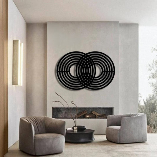 Fusion Rings – Abstract Infinity Design (30X20)"INCH | Customizable