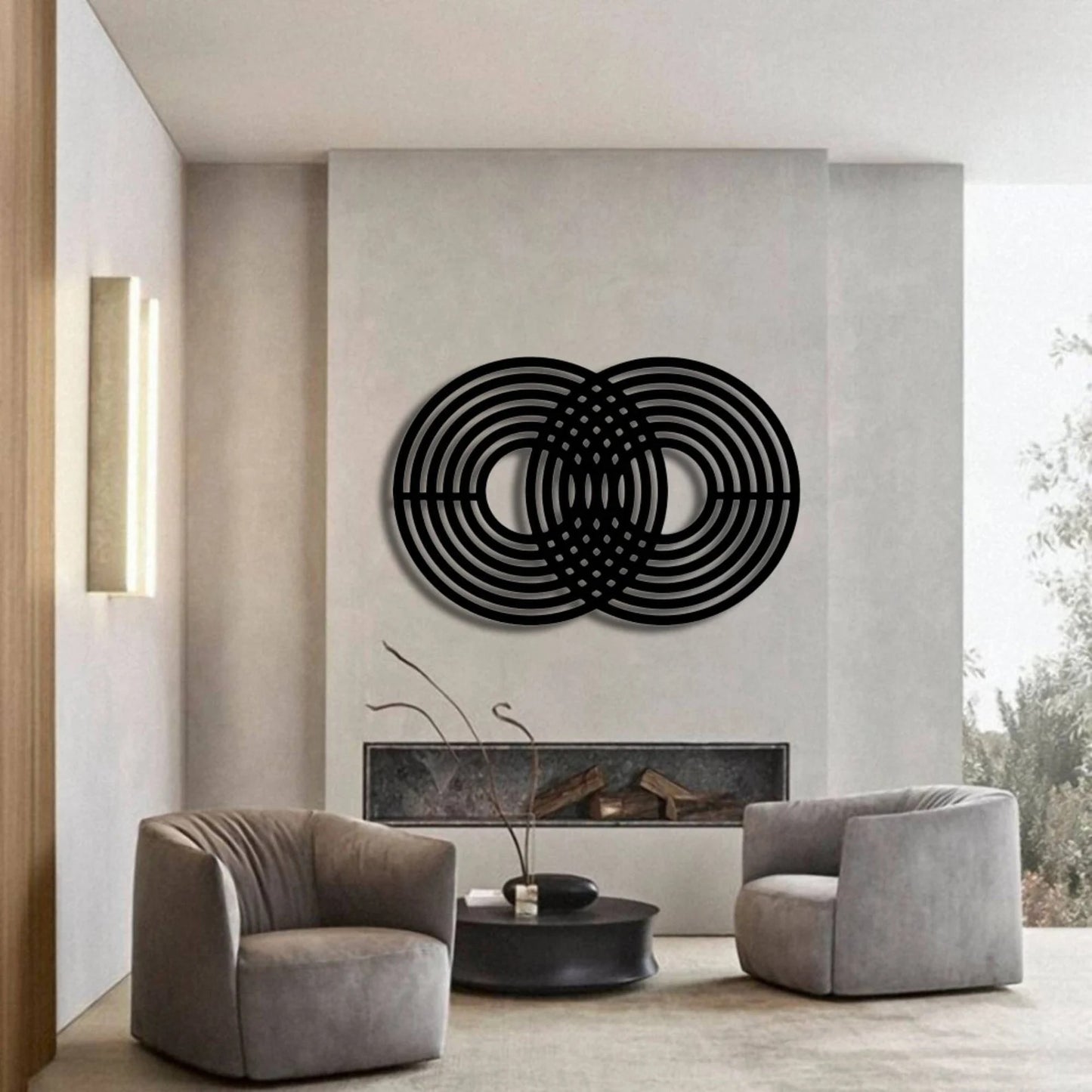 Fusion Rings – Abstract Infinity Design (30X20)"INCH | Customizable