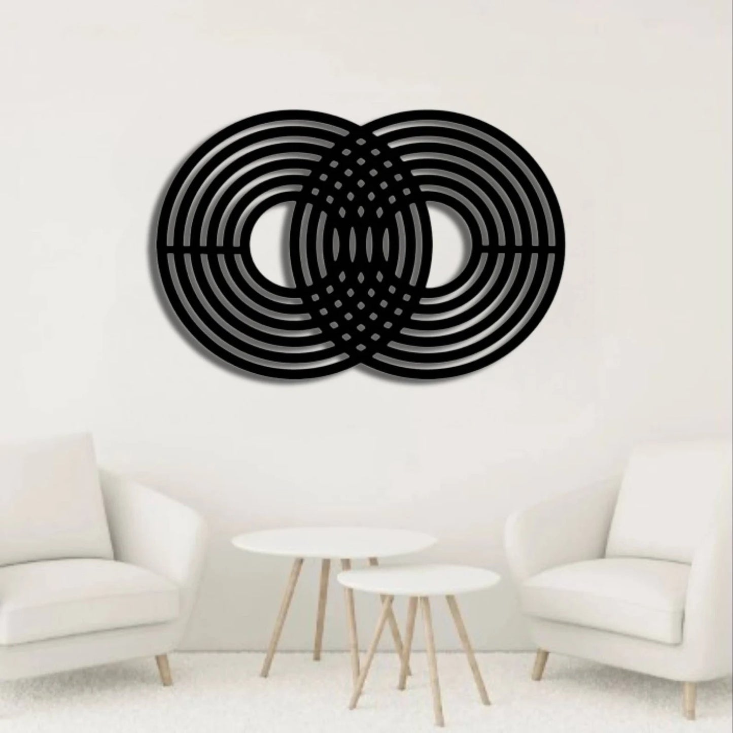 Fusion Rings – Abstract Infinity Design (30X20)"INCH | Customizable