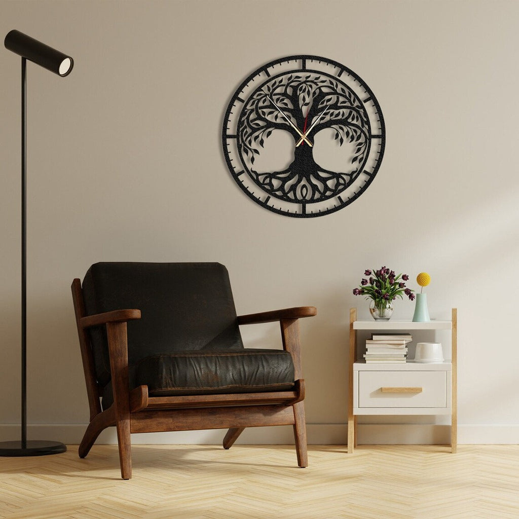 Timeless Roots – Tree of Life Clock (18",20",24")| Silent quartz| Customizable