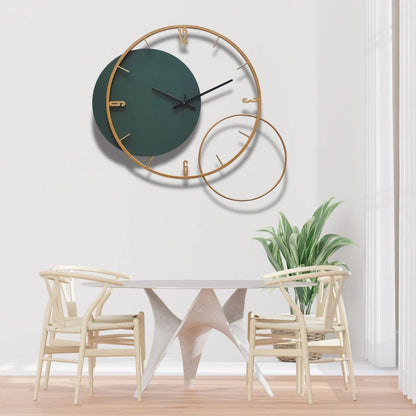Orbit Time – Dual Ring Wall Clock (24X24)"INCH | Silent quartz| Customizable