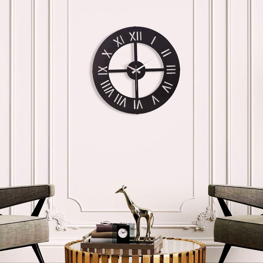 Blackbar Roman – Minimalist Clock Design ((18",20"24") INCH| Silent quartz| Customizable") INCH| Silent quartz| Customizable