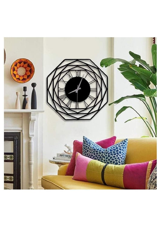 TimeTangle – Black Wire Wall Clock (18",20"24") INCH| Silent quartz| Customizable