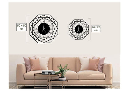 TimeTangle – Black Wire Wall Clock (18",20"24") INCH| Silent quartz| Customizable