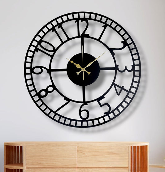 TickSmith – Openwork Wall Clock (18",20"24") INCH| Silent quartz| Customizable