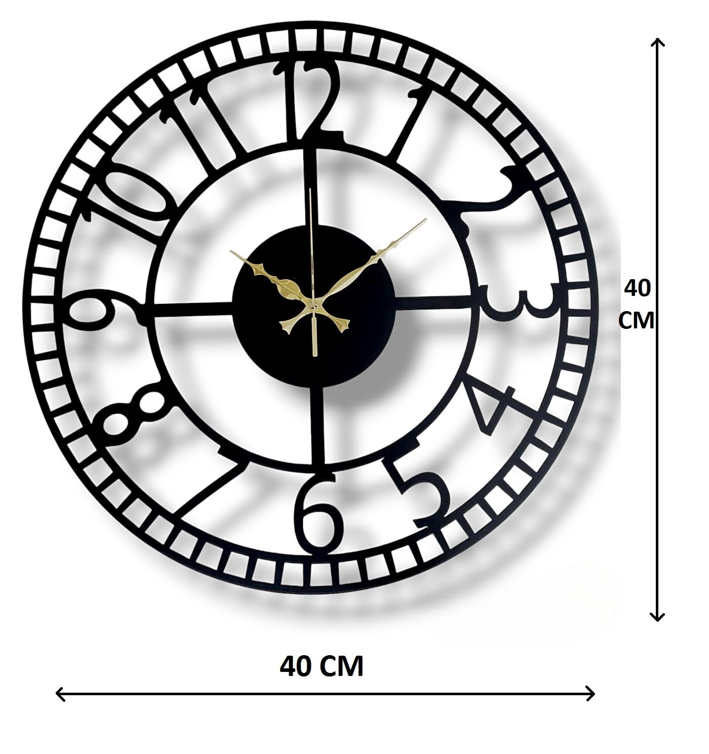 TickSmith – Openwork Wall Clock (18",20"24") INCH| Silent quartz| Customizable