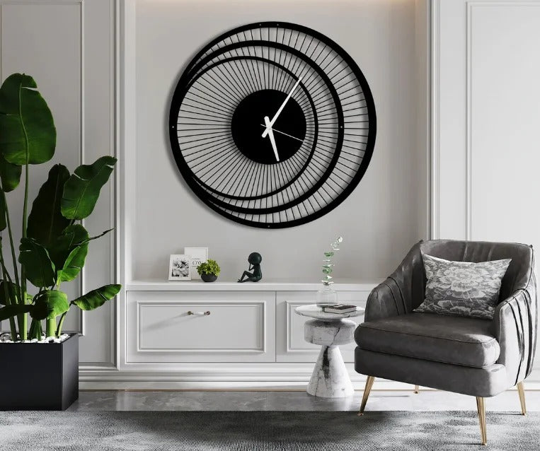 SpiralAura – Designer Wall Clock (18",20"24") INCH| Silent quartz| Customizable