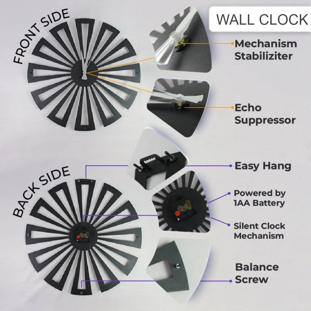 RusticFrame – Designer Wood & Line Clock(15X20",18X24)"INCH| Silent quartz| Customizable