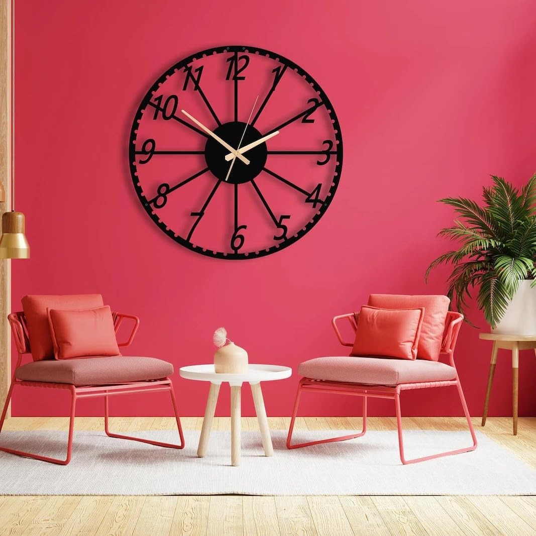 EdgeTick – Modern Metal Clock(18",20"24") INCH| Silent quartz| Customizable