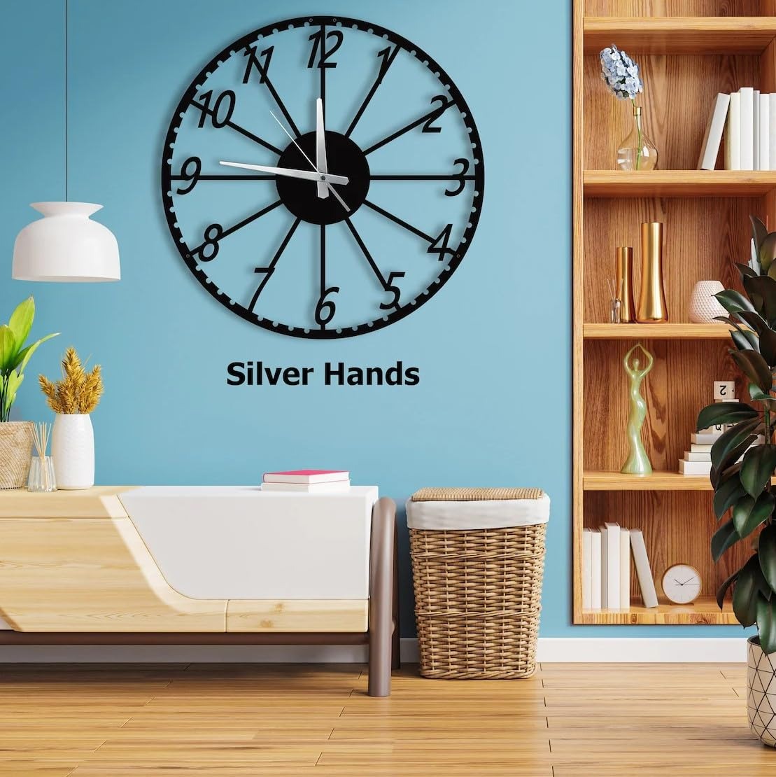 EdgeTick – Modern Metal Clock(18",20"24") INCH| Silent quartz| Customizable