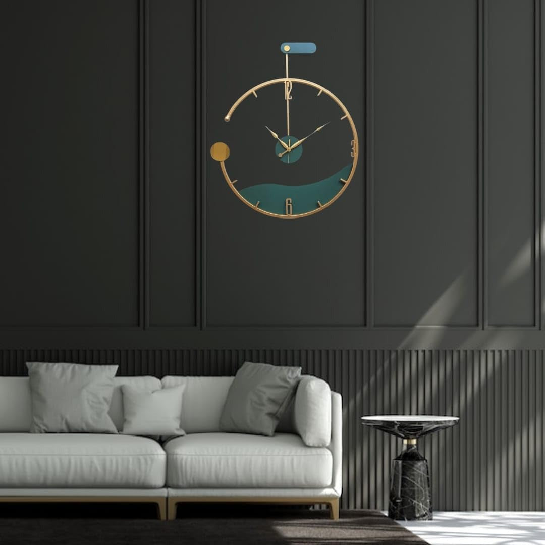 AquaLuxe – Premium Designer Wall Clock (18",20"24") INCH| Silent quartz| Customizable