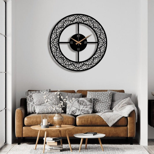 Mandala Charm – Designer Wall Clock (18",20"24") INCH| Silent quartz| Customizable