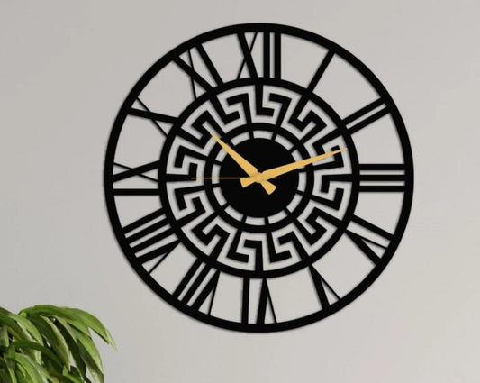 Veritas Lux – Black Metal Wall Clock (18",20"24") INCH| Silent quartz| Customizable