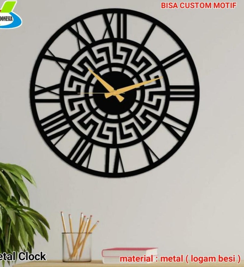 Veritas Lux – Black Metal Wall Clock (18",20"24") INCH| Silent quartz| Customizable