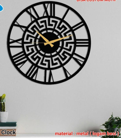 Veritas Lux – Black Metal Wall Clock (18",20"24") INCH| Silent quartz| Customizable