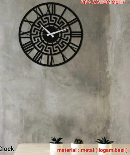 Veritas Lux – Black Metal Wall Clock (18",20"24") INCH| Silent quartz| Customizable