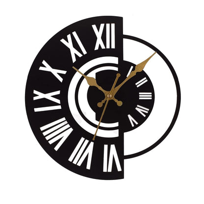 HalfTime Harmony – Roman Designer Clock (18",20"24") INCH| Silent quartz| Customizable