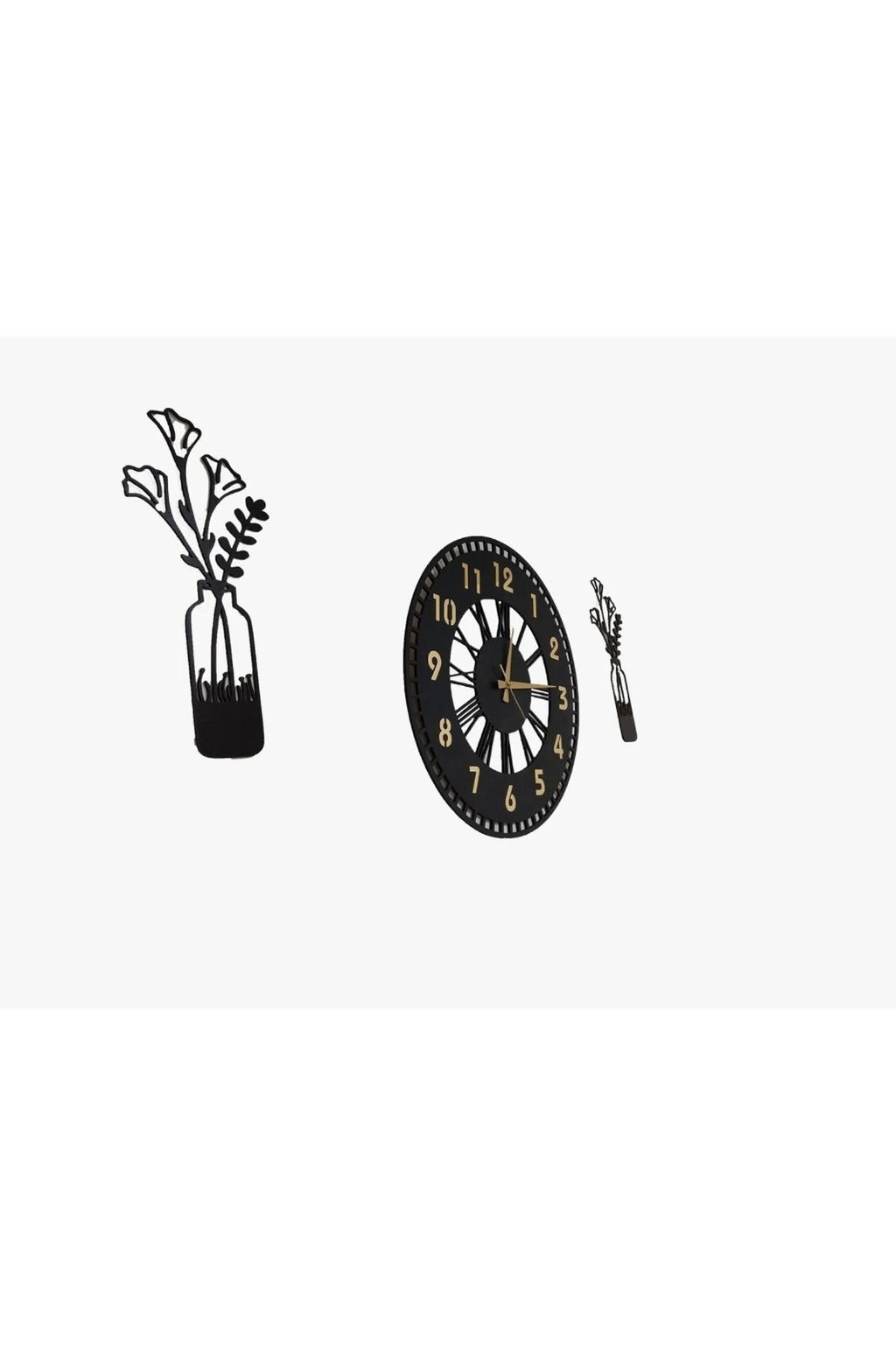 Vintage Modern – Roman Fusion Clock (18",20"24") INCH| Silent quartz| Customizable