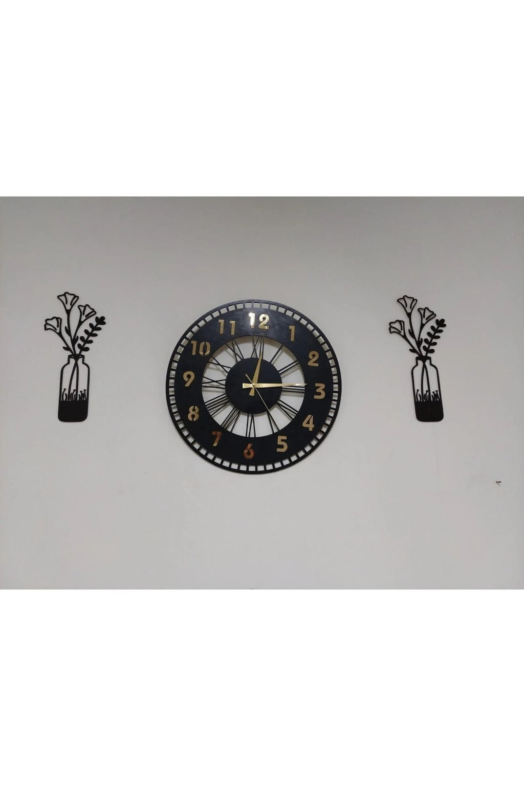 Vintage Modern – Roman Fusion Clock (18",20"24") INCH| Silent quartz| Customizable