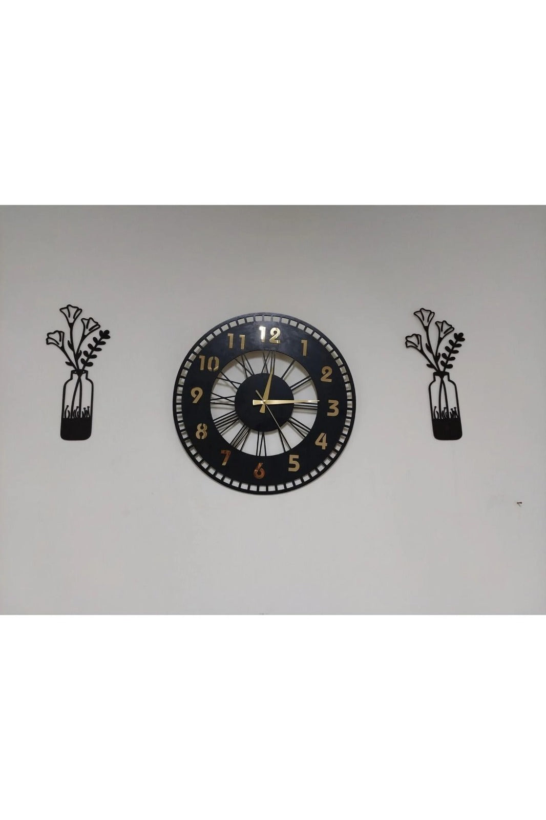 Vintage Modern – Roman Fusion Clock (18",20"24") INCH| Silent quartz| Customizable