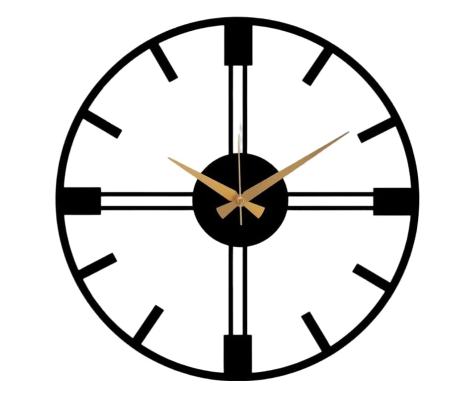 Sleek Geometric Clock (18",20"24") INCH| Silent quartz| Customizable