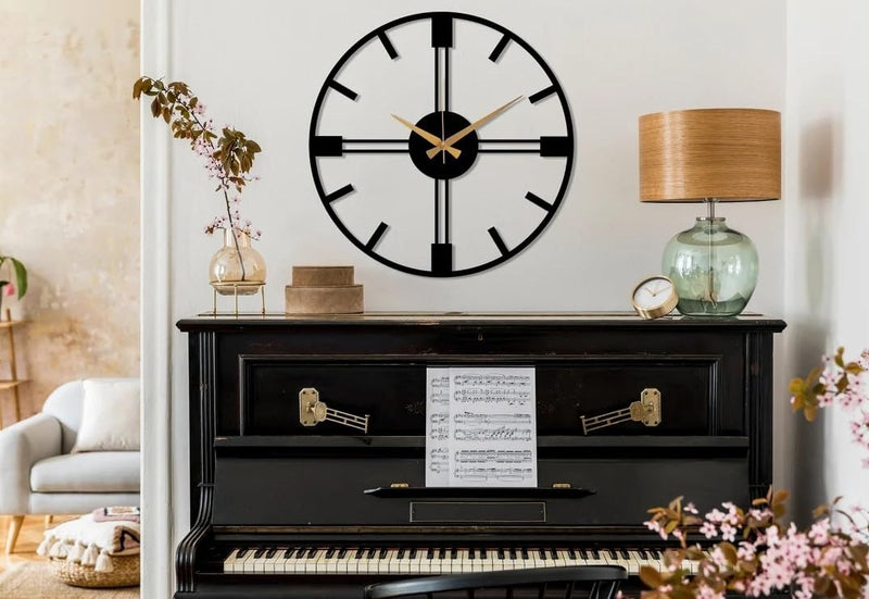 Sleek Geometric Clock (18",20"24") INCH| Silent quartz| Customizable