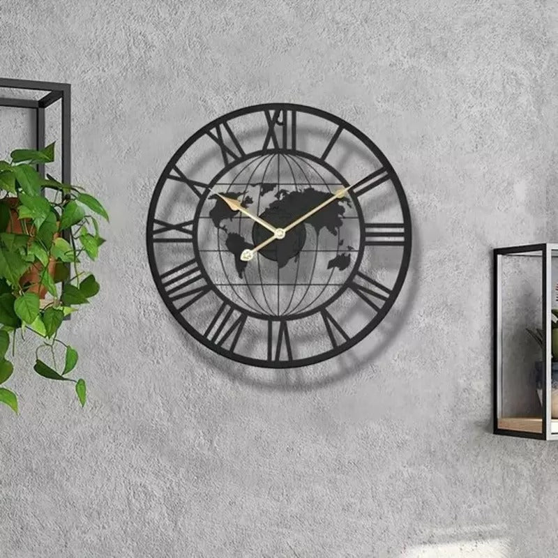 World Map Wall Clock (18",20"24") INCH| Silent quartz| Customizable