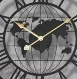 World Map Wall Clock (18",20"24") INCH| Silent quartz| Customizable