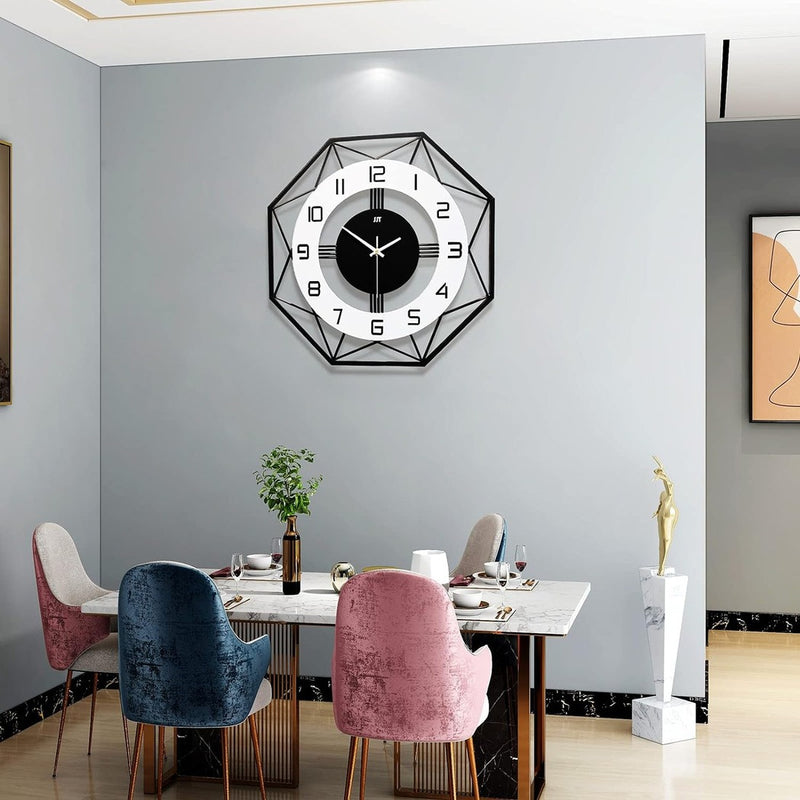 Modern Octagon Metal Clock: (18",20"24") INCH| Silent quartz| Customizable