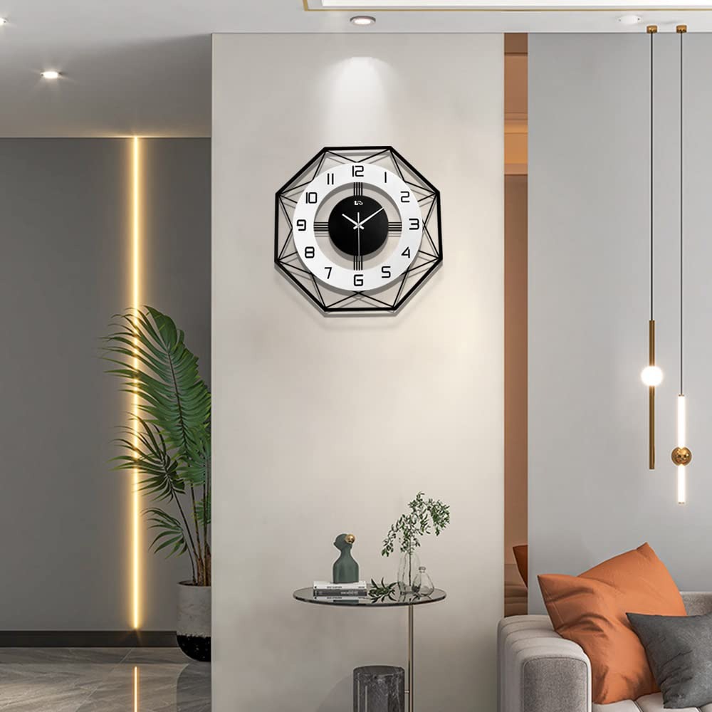 Modern Octagon Metal Clock: (18",20"24") INCH| Silent quartz| Customizable