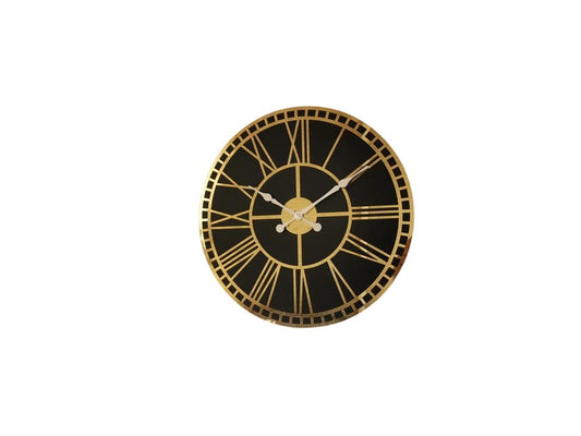 Gold & Black Roman Wall Clock:(18",20"24") INCH| Silent quartz| Customizable