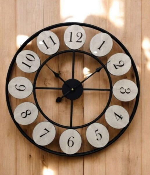 Metal Open Frame Wall Clock with Numerals ||60cm