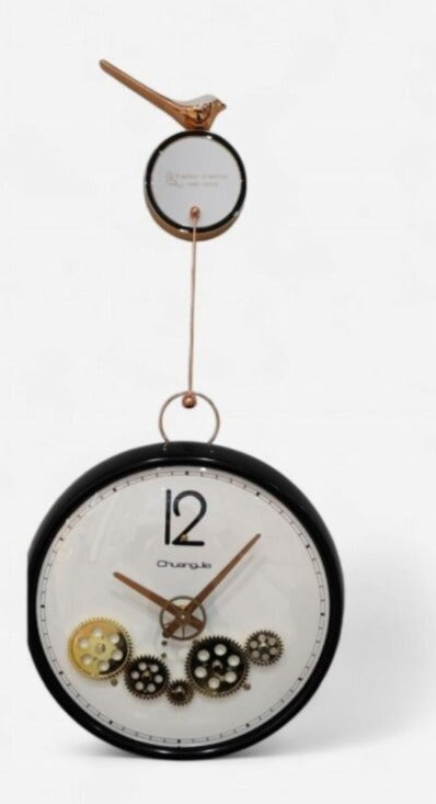 Pendulum Peak Decor Clock -White||40cm