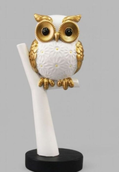 "Golden Feathered Owl on Branch"||12.5*11.5*27.5cm