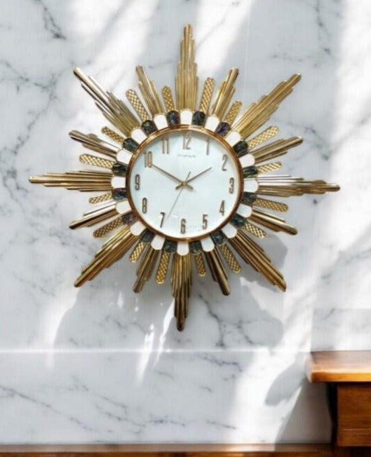 Sunshine Luxe Wall Clock-White ||80cm