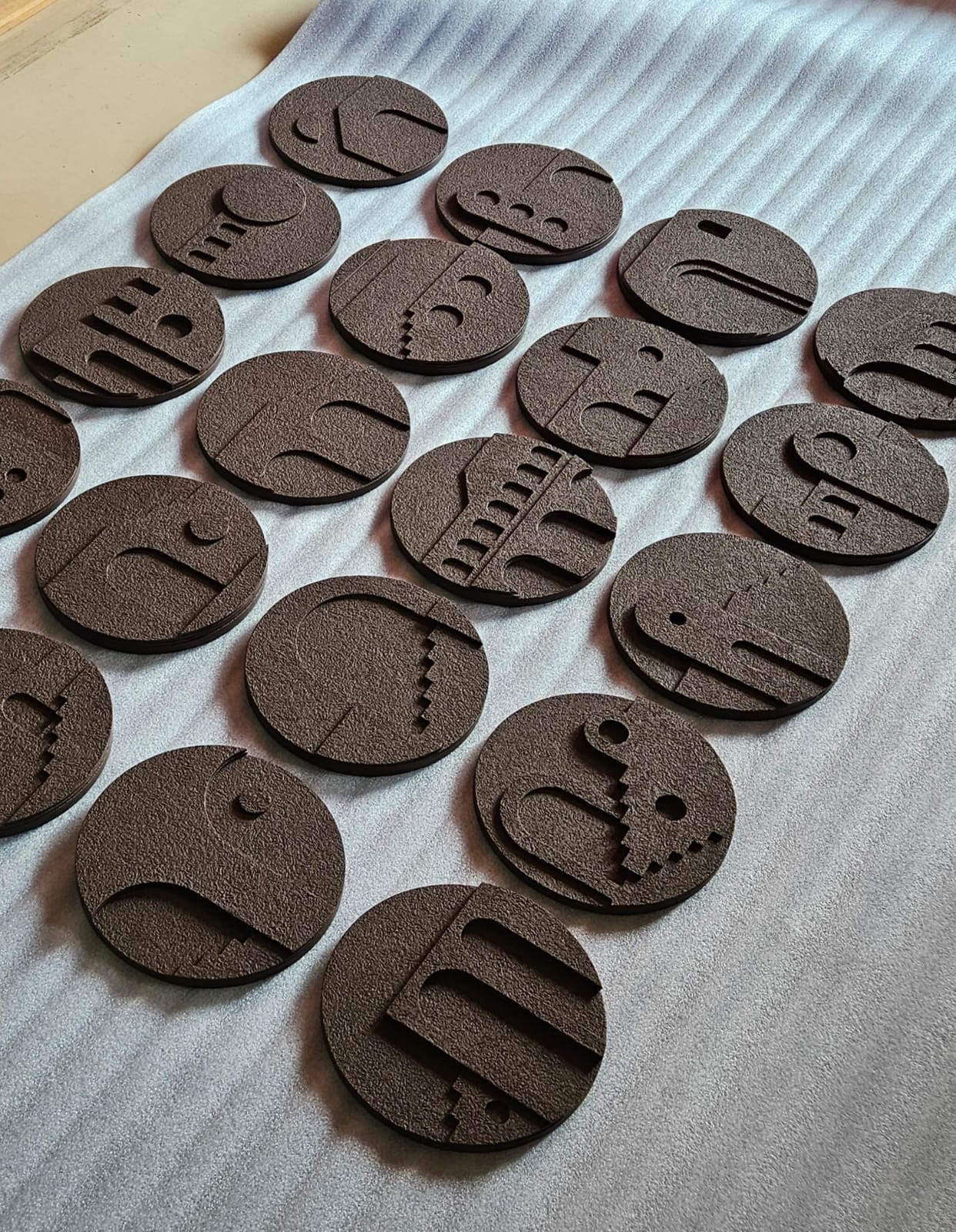 “Textured Clay Medallions – Modern Wall Decor