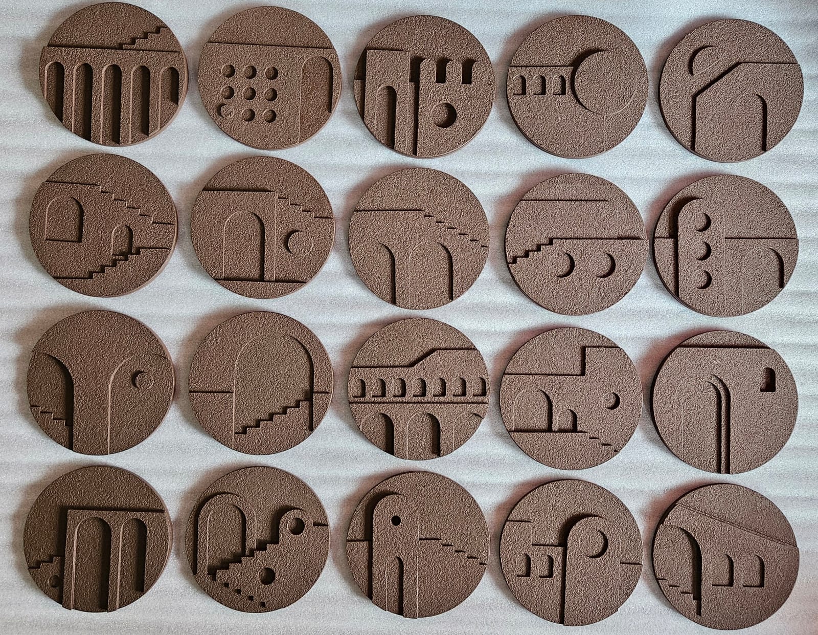 “Textured Clay Medallions – Modern Wall Decor
