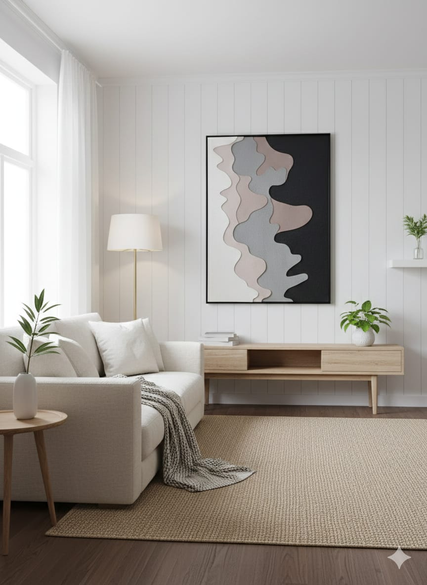 ECLIPSE| Custom 3D Layered HDMR Abstract Wall Art (7 Layers) with Charcoal Frame|4X3 Feet