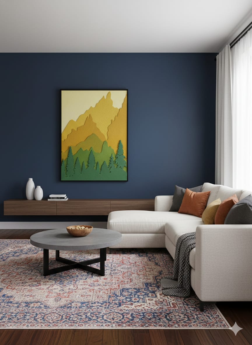 CORE| Custom 3D Layered HDMR Abstract Wall Art (7 Layers) with Charcoal Frame|4X3 Feet