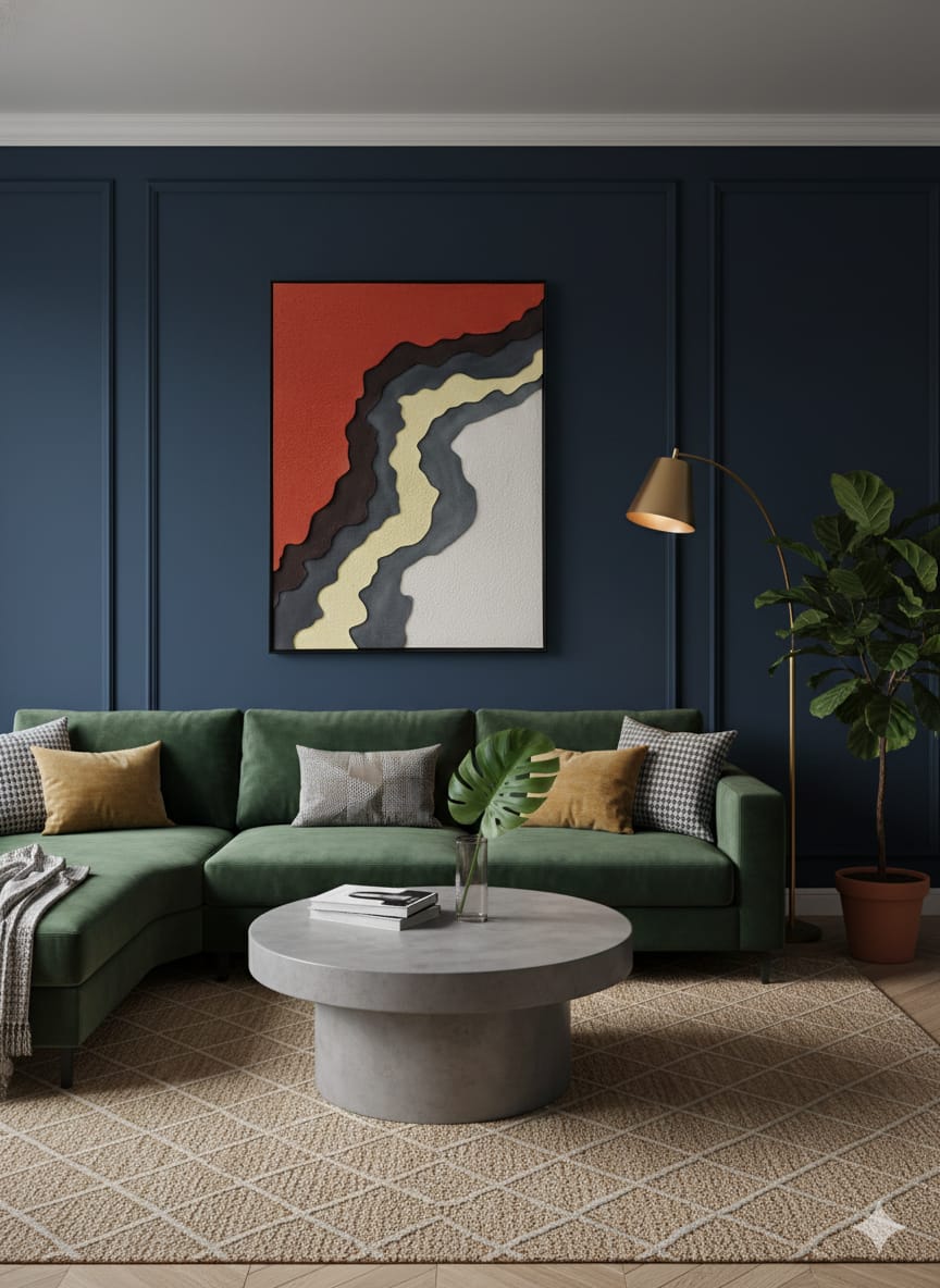 LUXE| Custom 3D Layered HDMR Abstract Wall Art (7 Layers) with Charcoal Frame|4X3 Feet