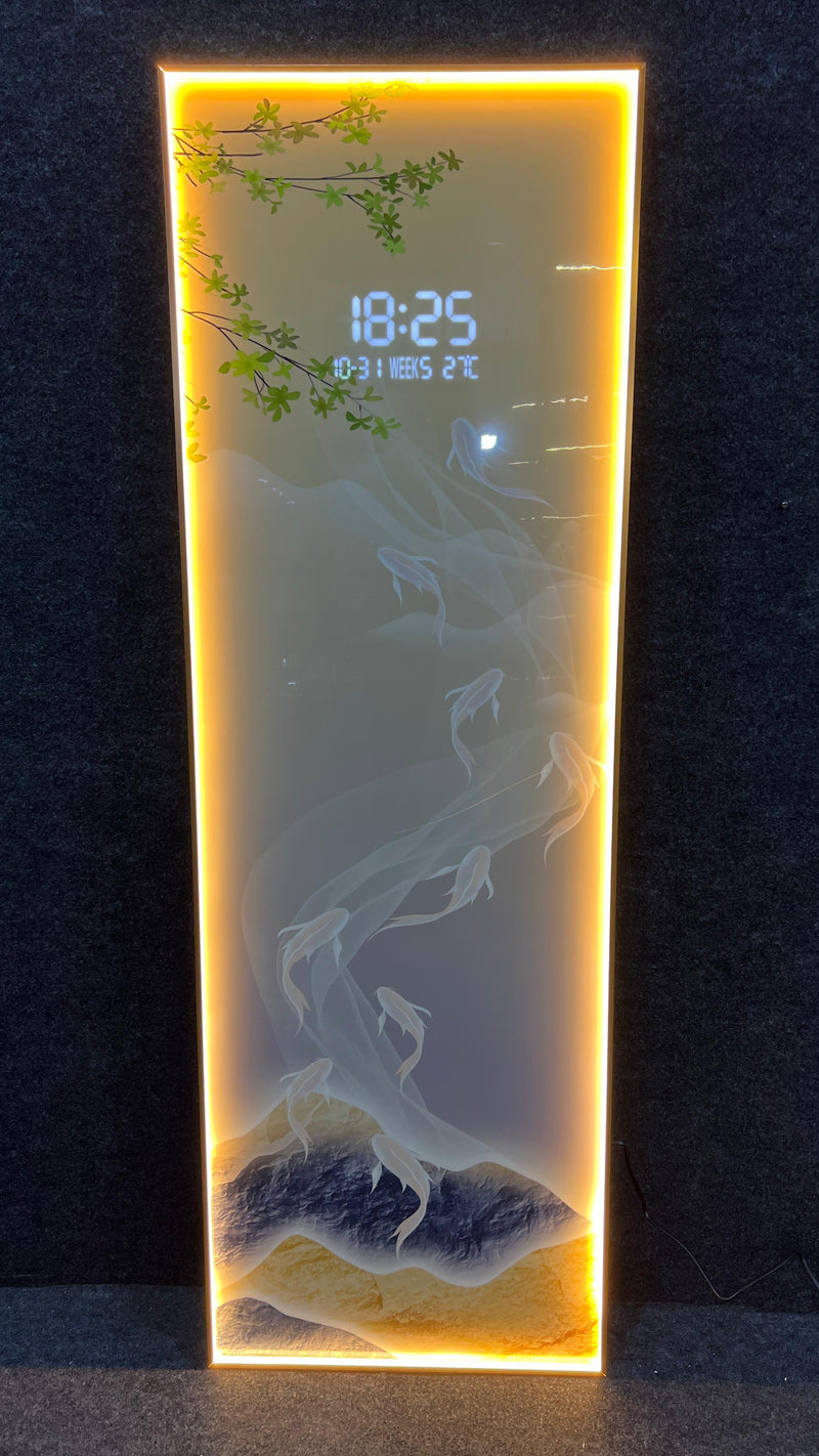 Stunning digital clock with LED wall art| 50x150 cm|