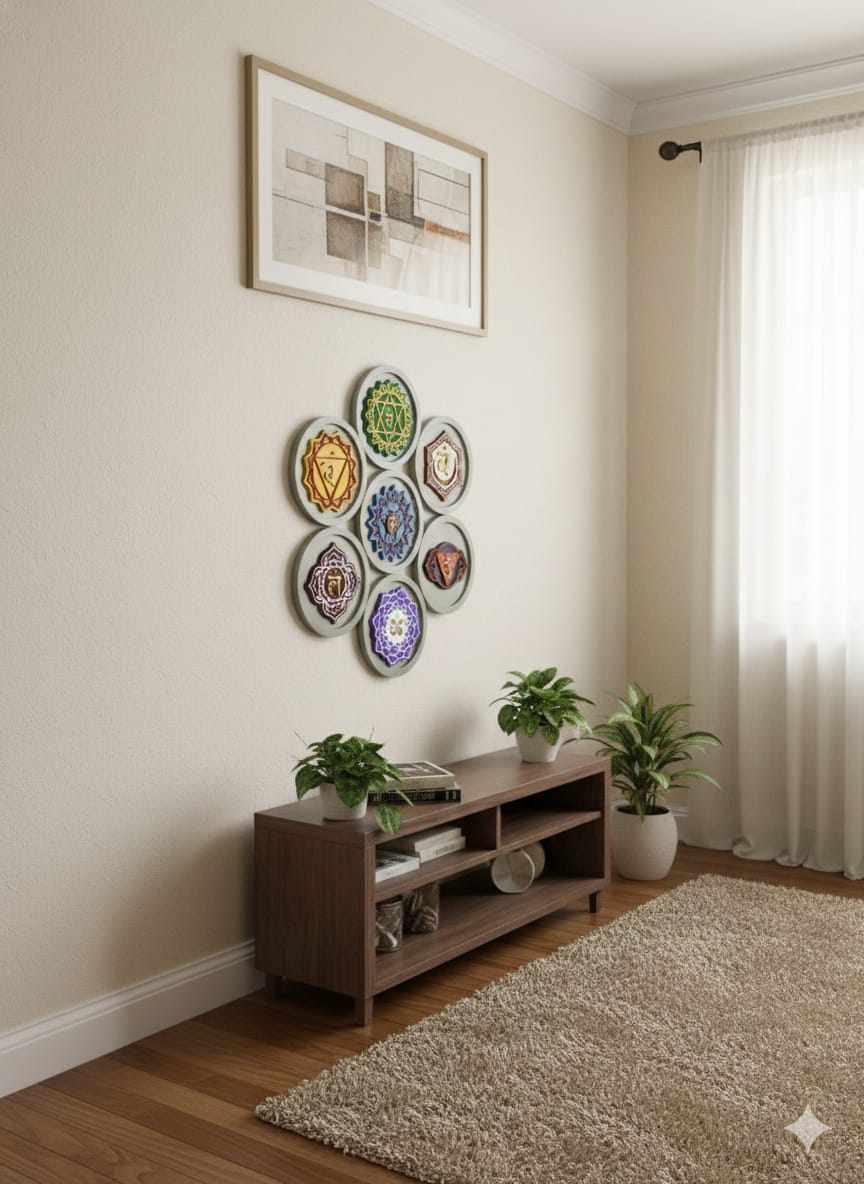 Handmade Vastu Mantra Wall Art for Positive Energy at Home – Set of 7 (12 Inches Each) | HDMR 16mm | Customizable
