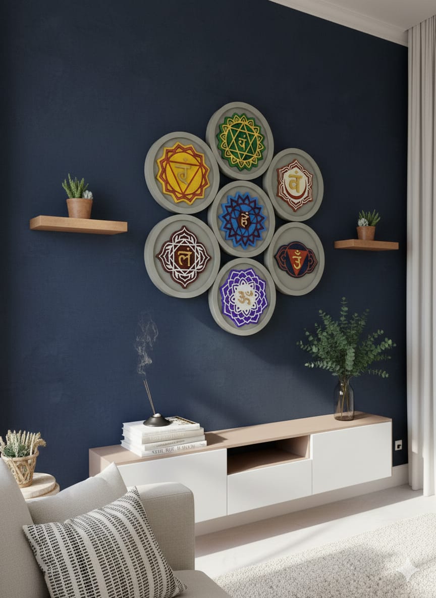 Handmade Vastu Mantra Wall Art for Positive Energy at Home – Set of 7 (12 Inches Each) | HDMR 16mm | Customizable