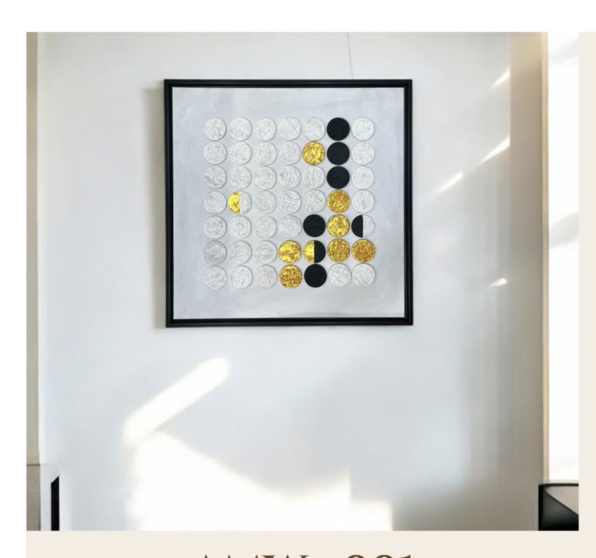 Attractive stunning texture MDF frame -Black/Gold  (30x30)inch|cutomizable