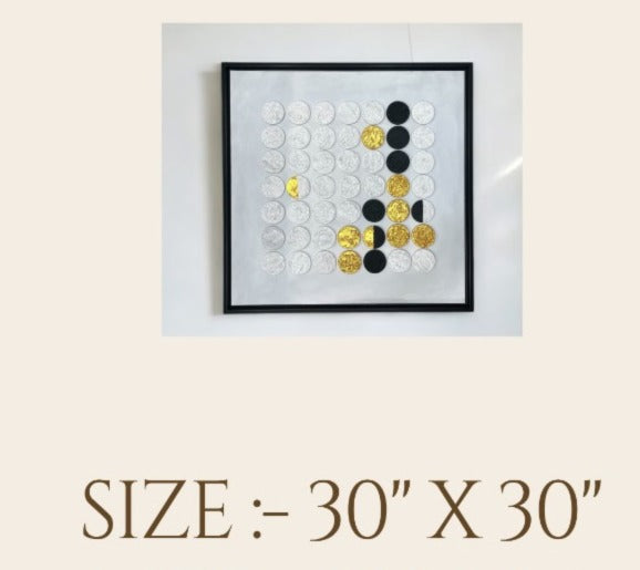 Attractive stunning texture MDF frame -Black/Gold  (30x30)inch|cutomizable
