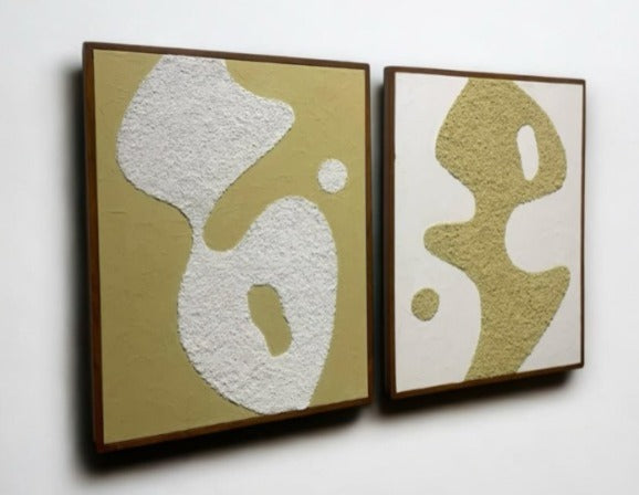 Abstract Texture Handmade Wooden Wall Art Frame-24x30" Set Of 2 |customizable