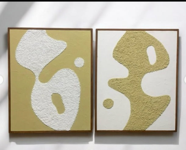 Abstract Texture Handmade Wooden Wall Art Frame-24x30" Set Of 2 |customizable