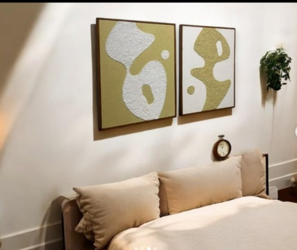 Abstract Texture Handmade Wooden Wall Art Frame-24x30" Set Of 2 |customizable