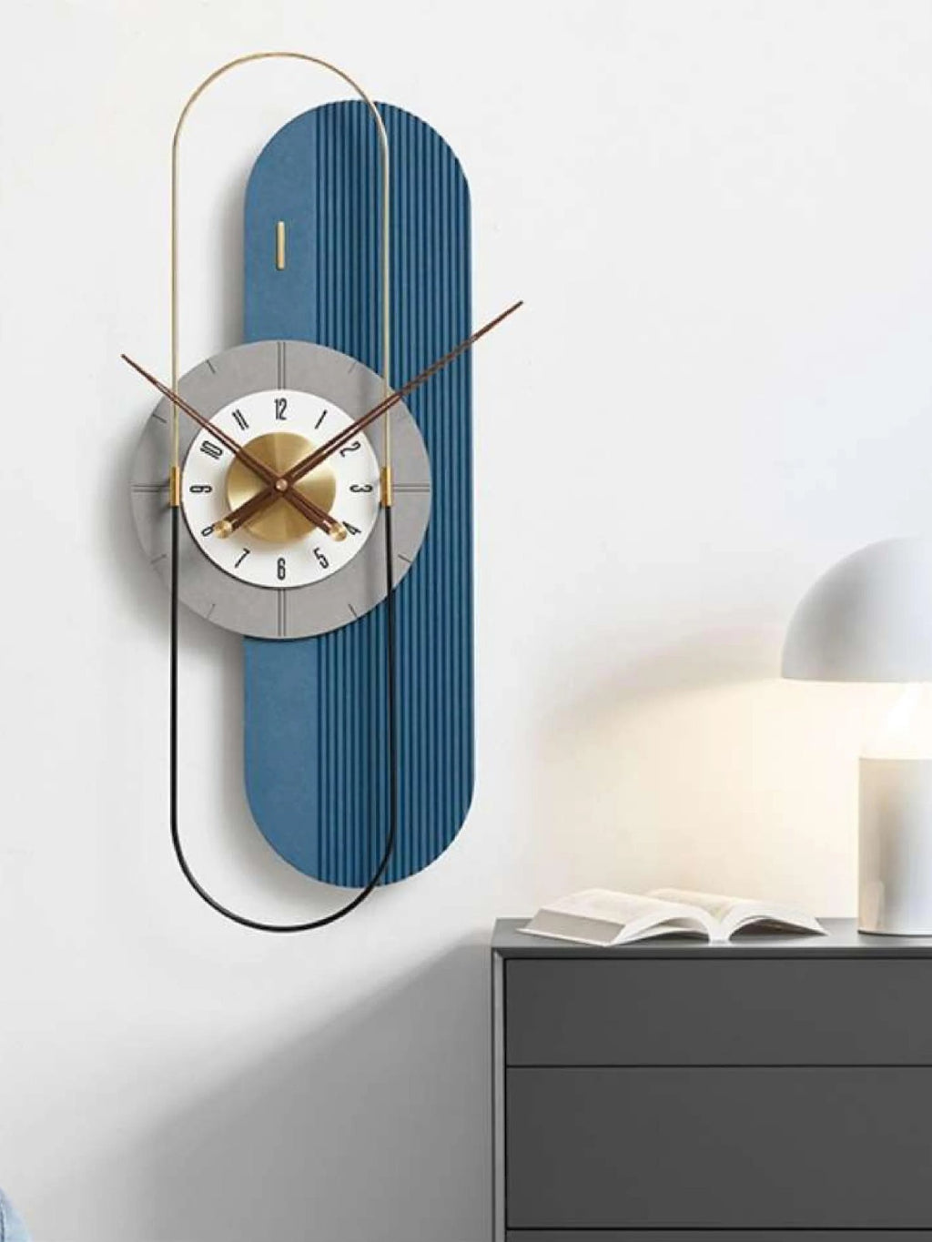 Luxe PVD Wall Clock (13X30")INCH | Silent quartz| Customizable