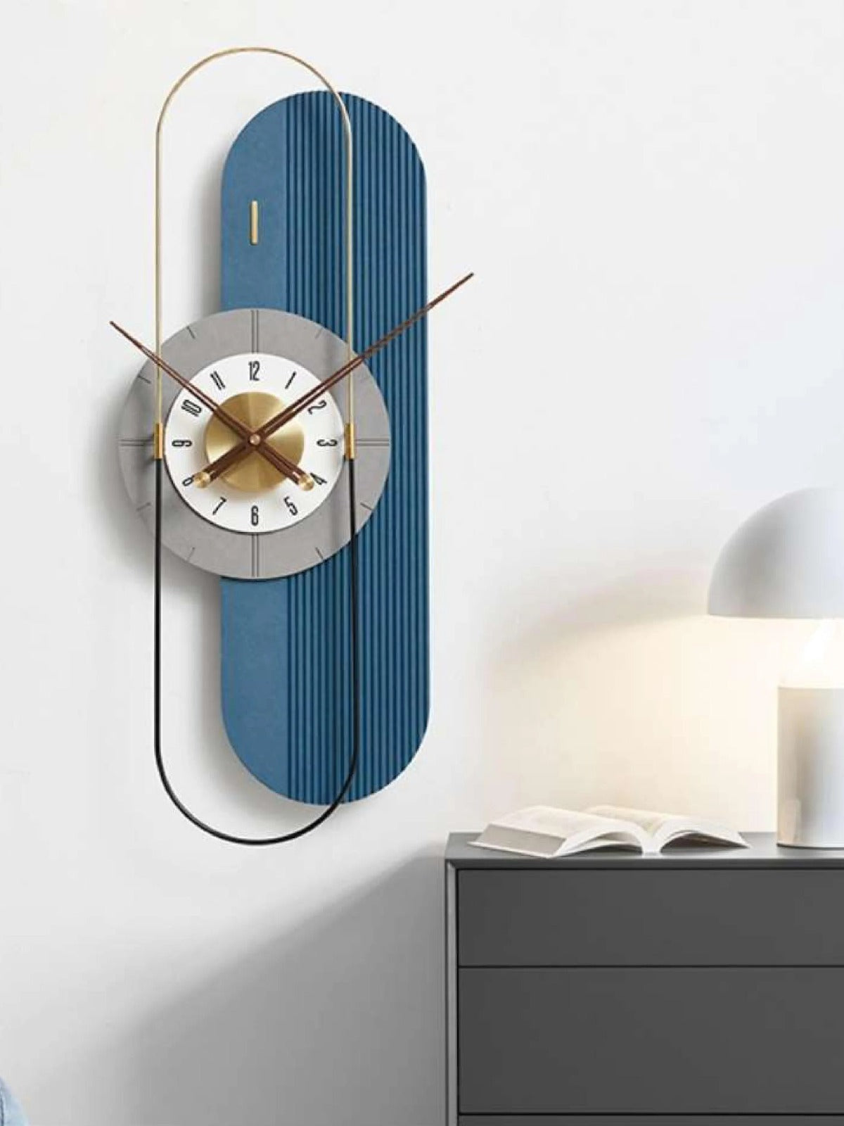 Luxe PVD Wall Clock (13X30")INCH | Silent quartz| Customizable